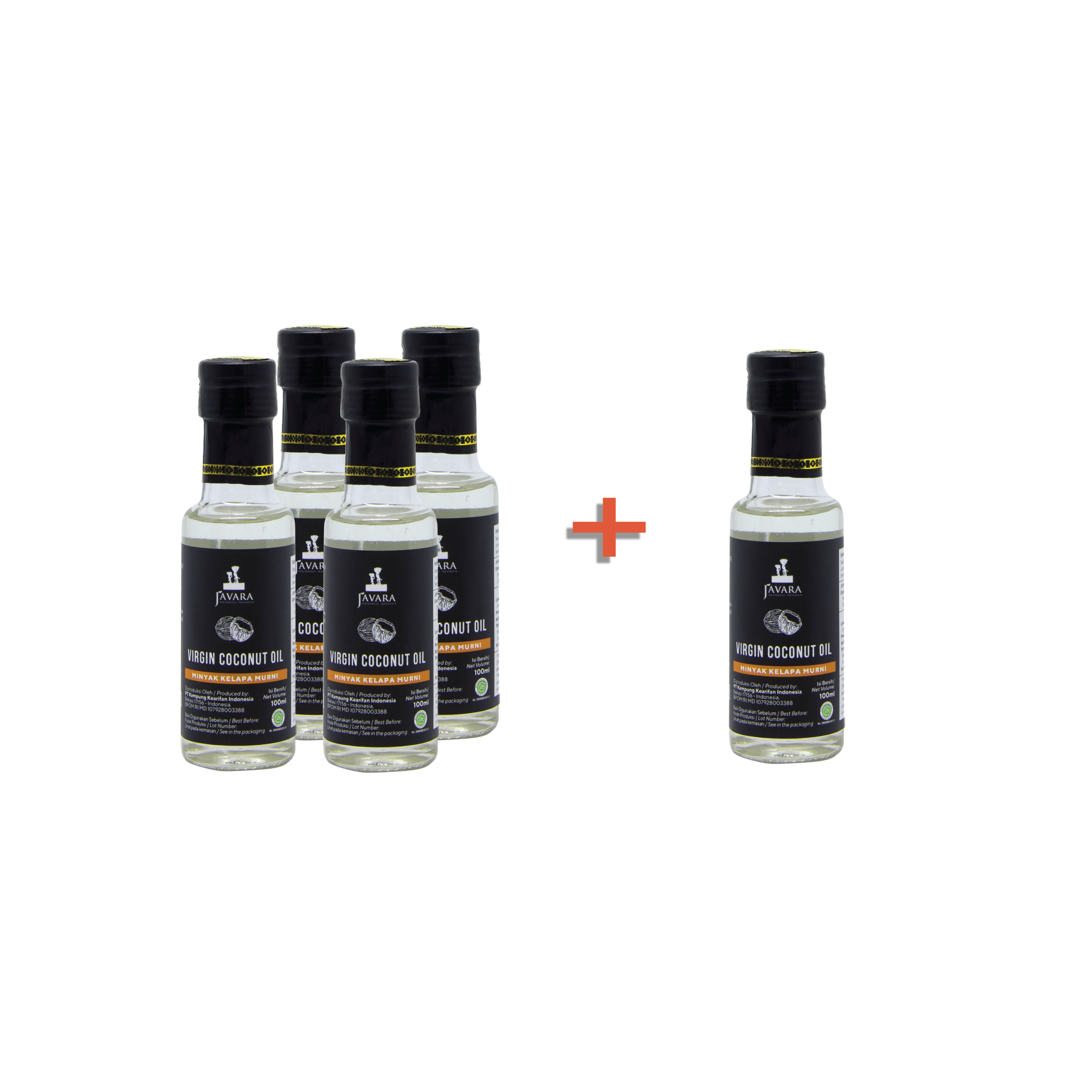 Beli 4 Javara Organic VCO 100ml + 1 pcs donasi